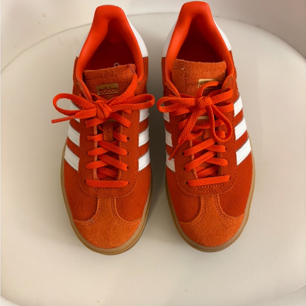 Adidas Gazelle Women Vibrant Orange Sneakers with White Accents